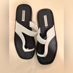 Saks Fifth Avenue Black and White Sandals